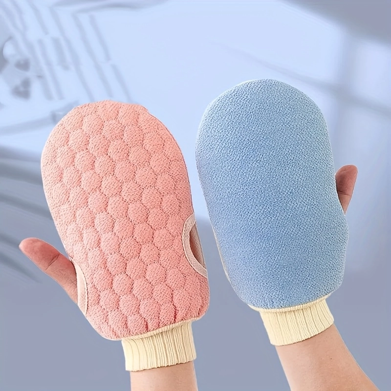 2-Pack Exfoliating Bath Scrub Gloves - Image 4