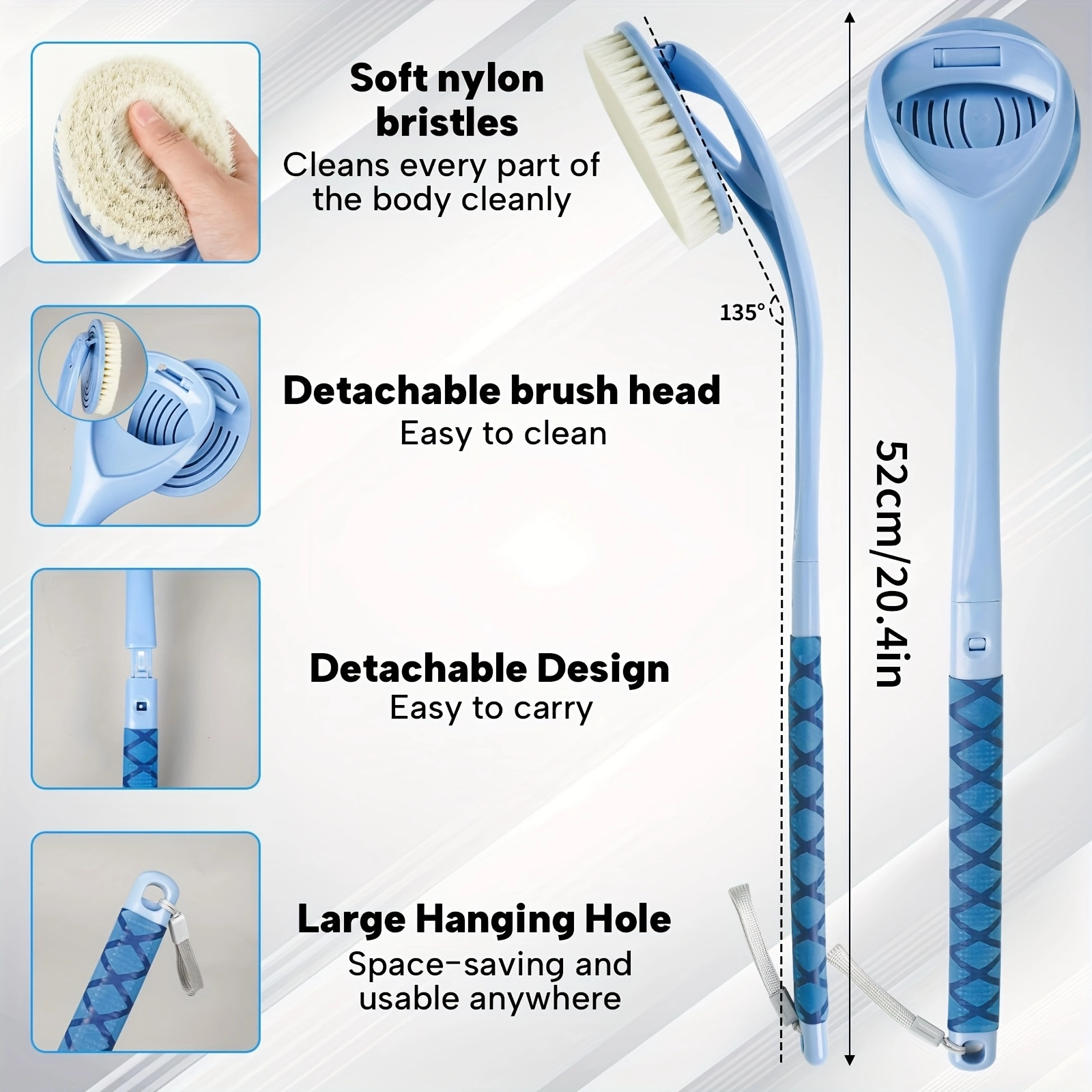Long Handle Deep Cleaning Back Brush - Image 8