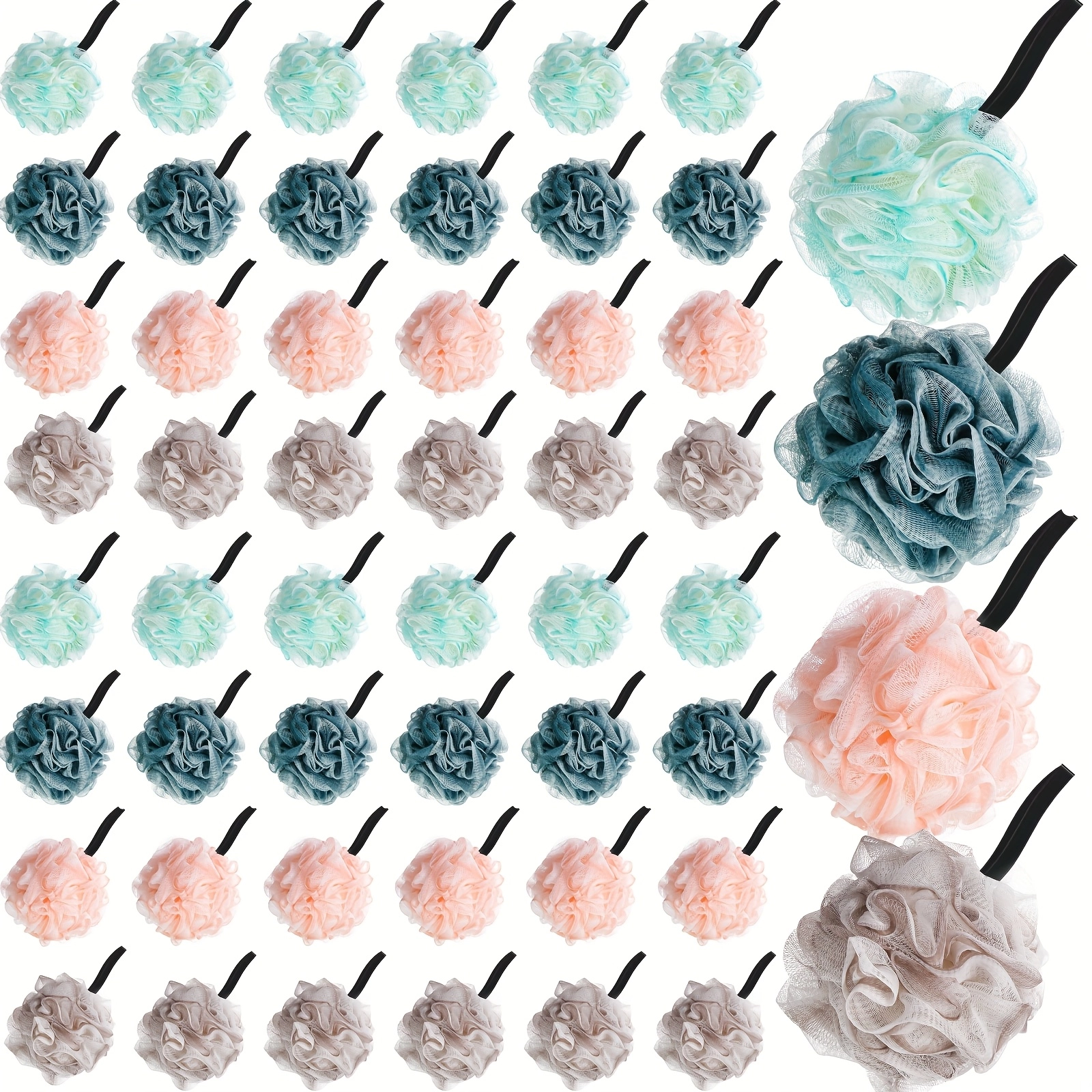 Soft Mesh Shower Loofah Set