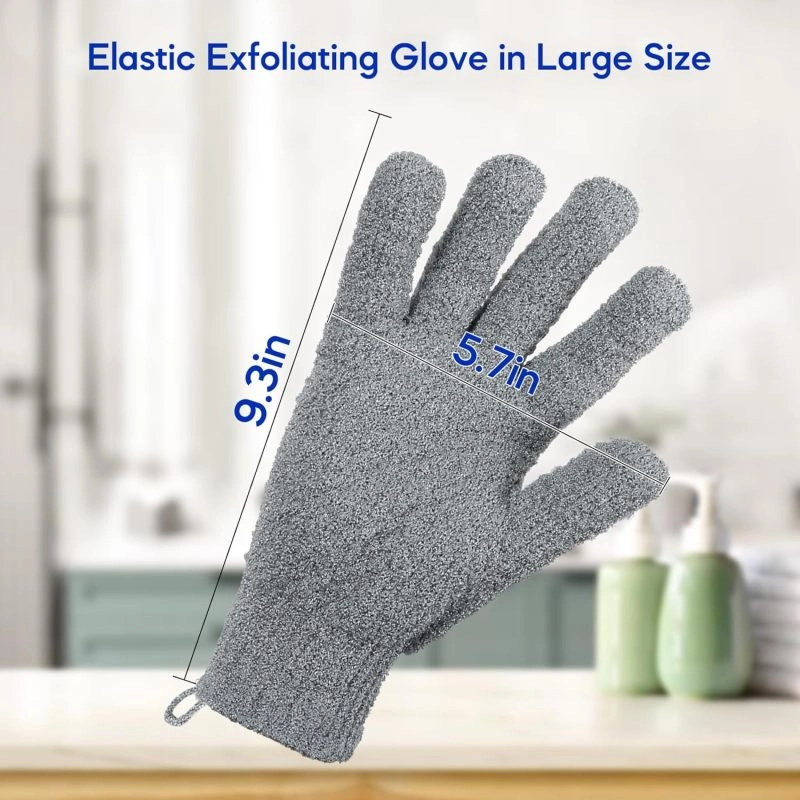 8-Pack Double-Sided Exfoliating Bath Gloves - Image 3