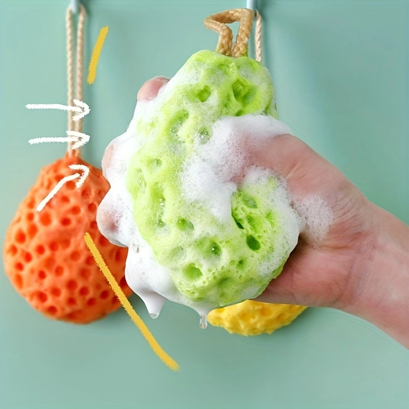 Flower Shaped Exfoliating Bath Sponge Set - Image 7