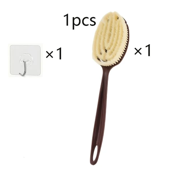 Natural Bristle Back Scrub Brush Set