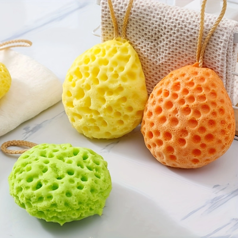 Flower Shaped Exfoliating Bath Sponge Set - Image 4