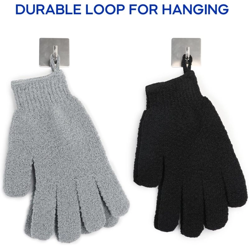 8-Pack Double-Sided Exfoliating Bath Gloves - Image 4
