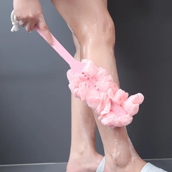 Long Handle Foaming Bath Scrubber Set