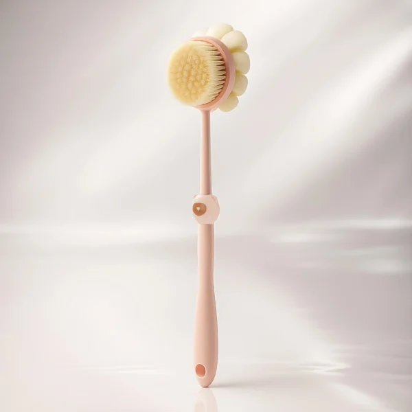 Soft & Stiff Bristle Back Scrub Brush
