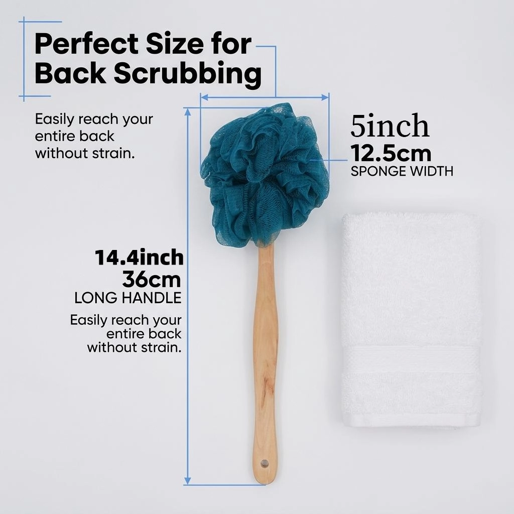 Loofah Sponge Back Scrubber Brush - Image 5