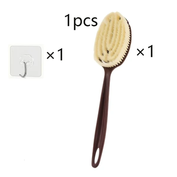 Natural Bristle Back Scrub Brush Set