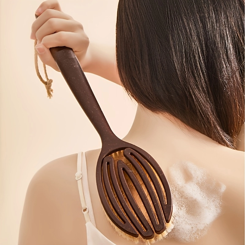 Natural Bristle Back Scrub Brush Set - Image 2