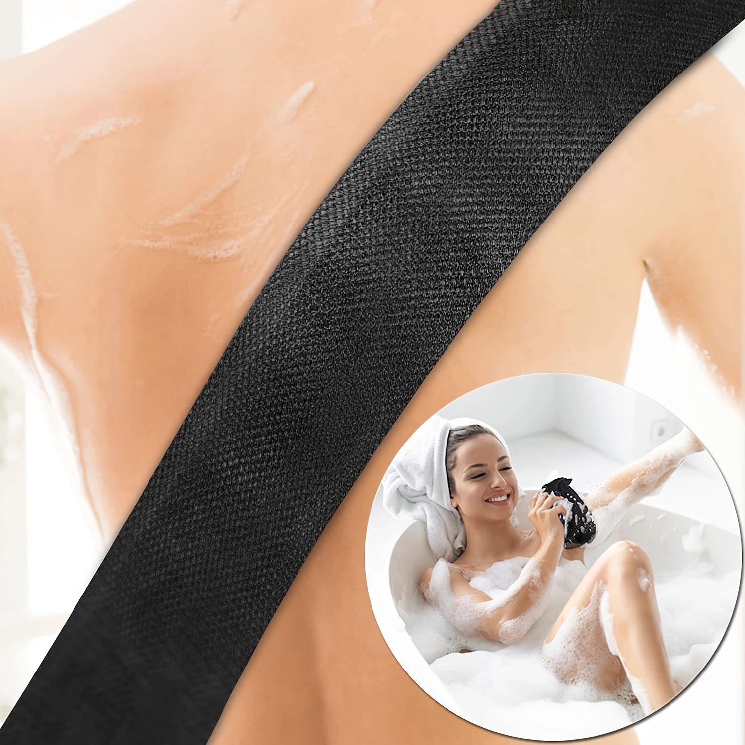 Nylon Exfoliating Back Scrub Towel - Image 7