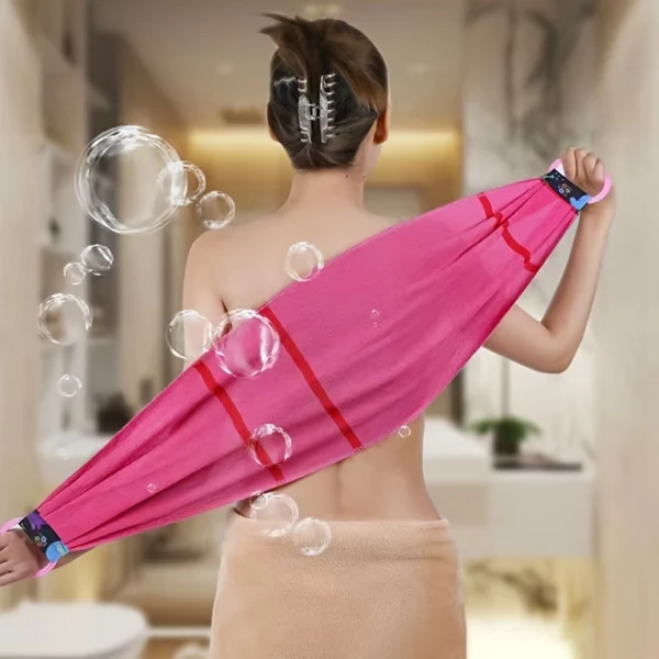 Gentle Striped Back Scrub Towel