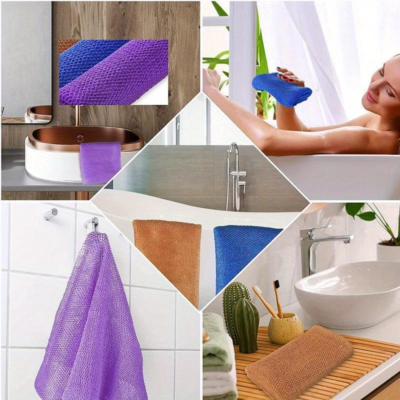 Long Exfoliating Bath Back Scrubber Towel - Image 13