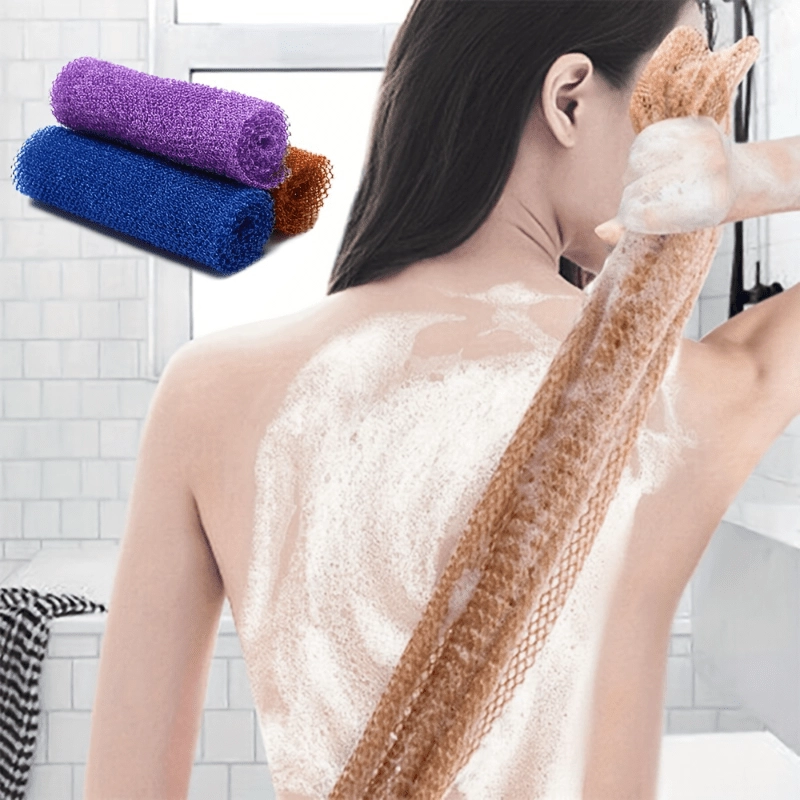 Long Exfoliating Bath Back Scrubber Towel