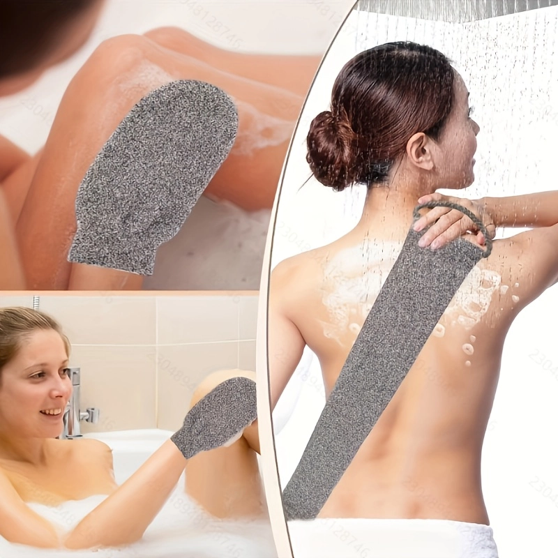 Exfoliating Bath Towel and Glove Set - Image 4