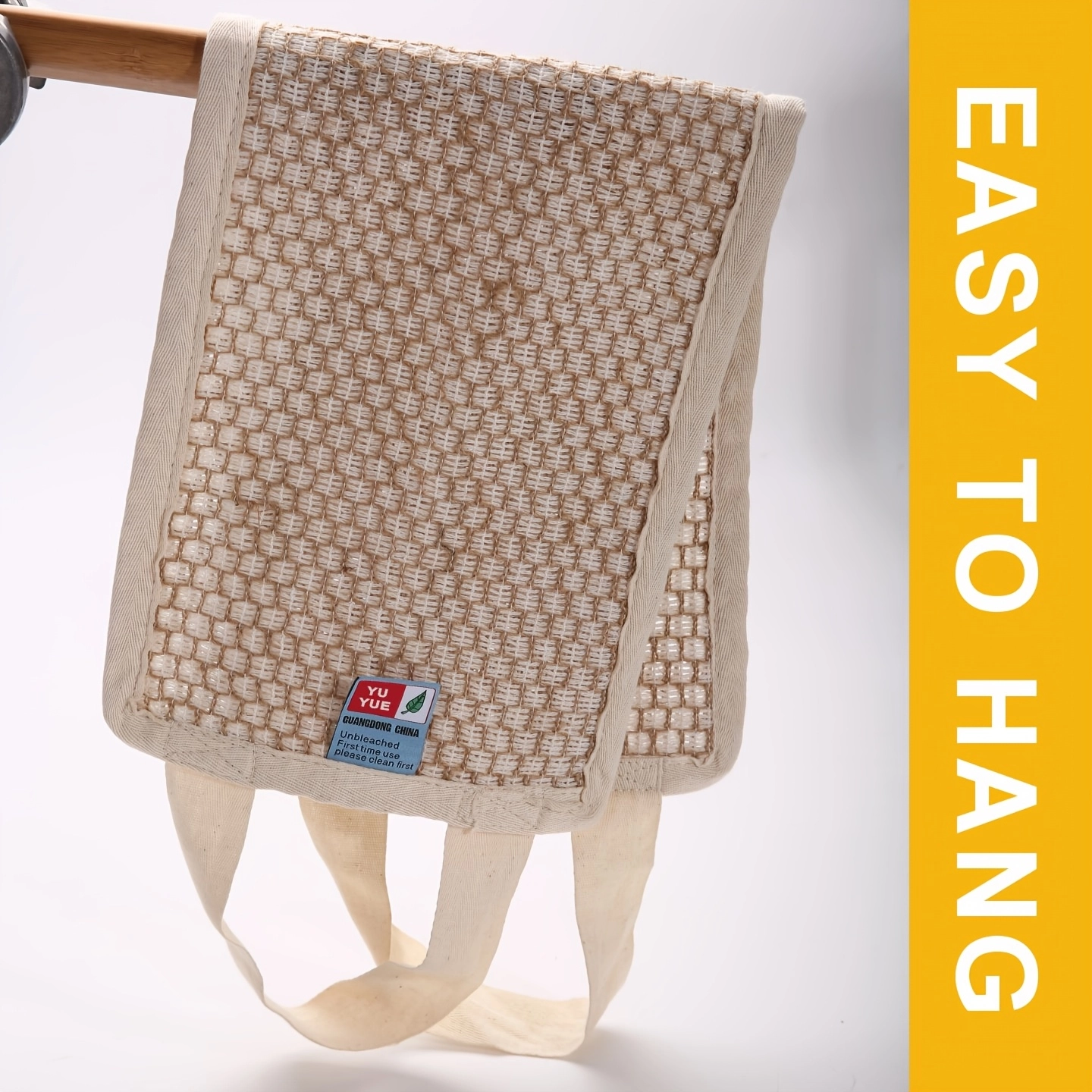 Jute-Linen Exfoliating Back Scrubber - Image 3