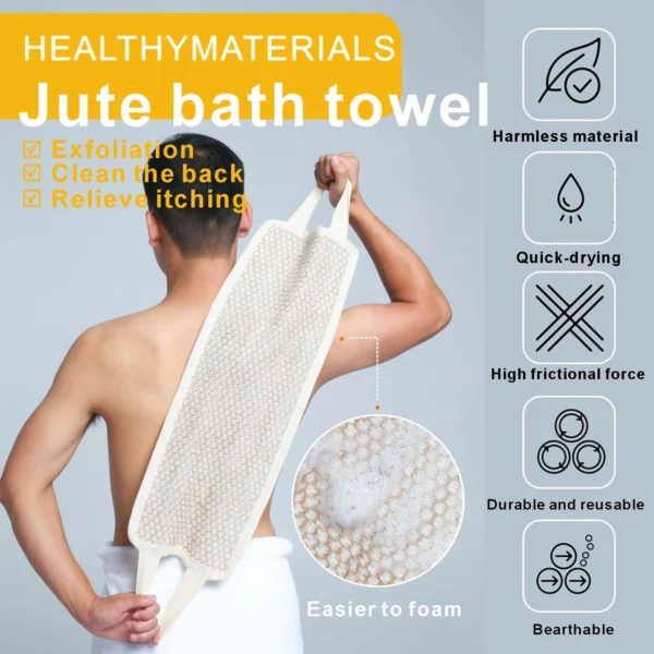 Jute-Linen Exfoliating Back Scrubber