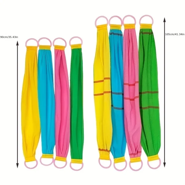 Striped Exfoliating Back Scrub Towel Set