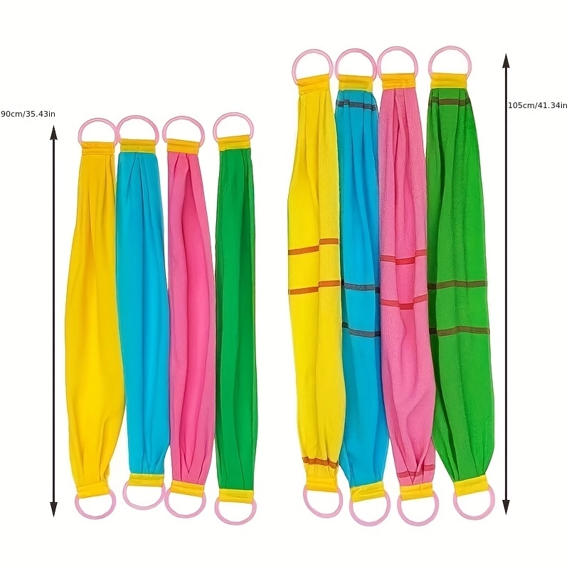 Striped Exfoliating Back Scrub Towel Set