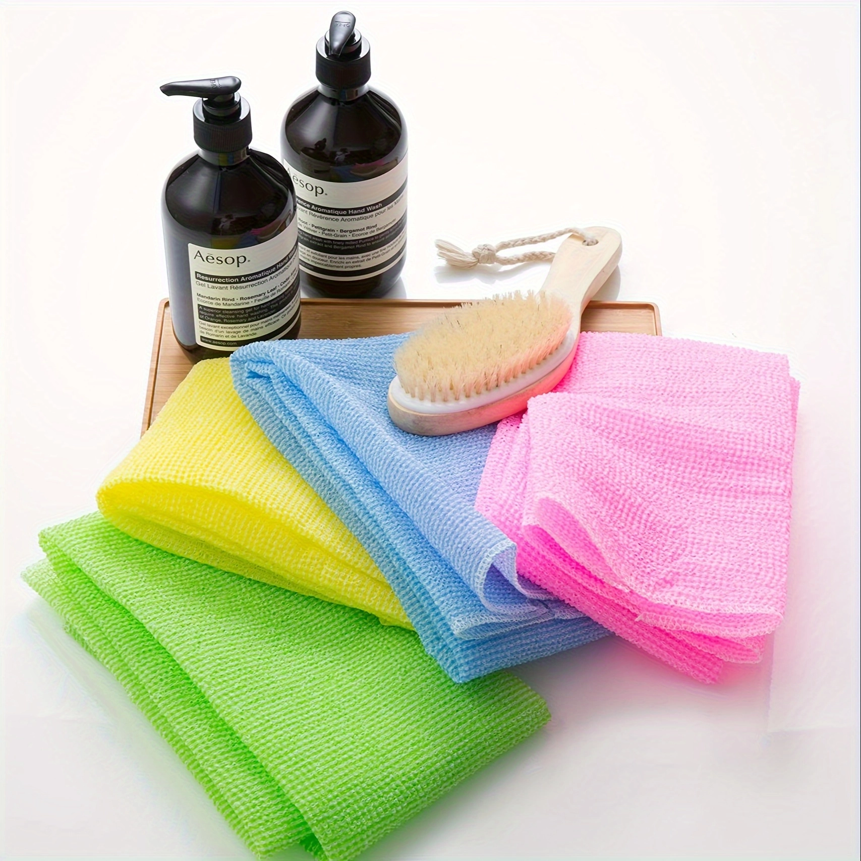 Nylon Exfoliating Bath Towel Set - Image 3