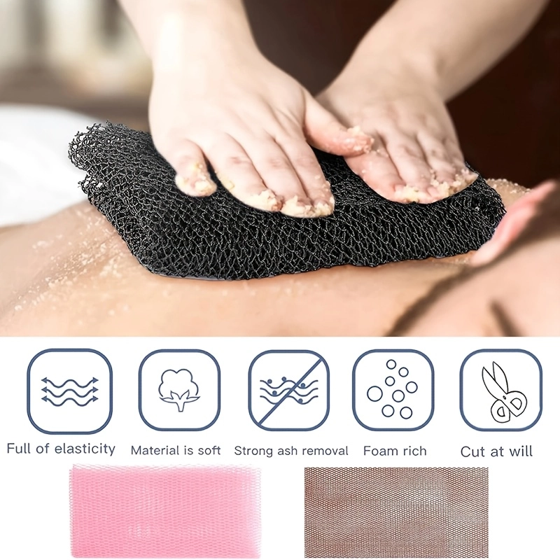 Nylon Mesh Bath Scrub Towel - Image 2