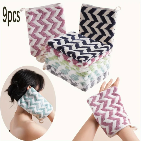 9-Pack Microfiber Facial Cleansing Gloves