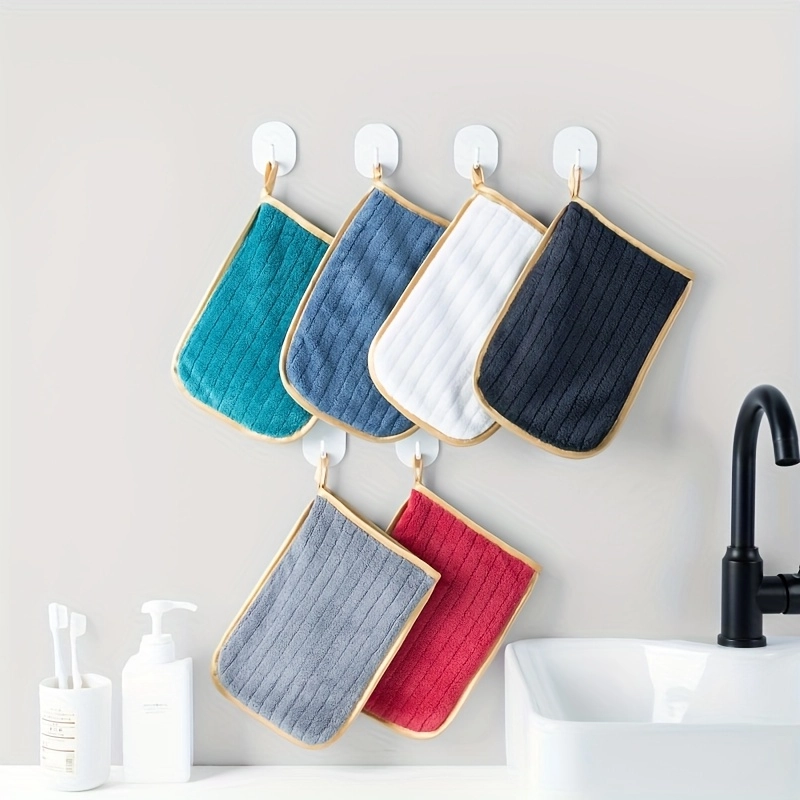 6-Pack Coral Striped Microfiber Bath Gloves - Image 4