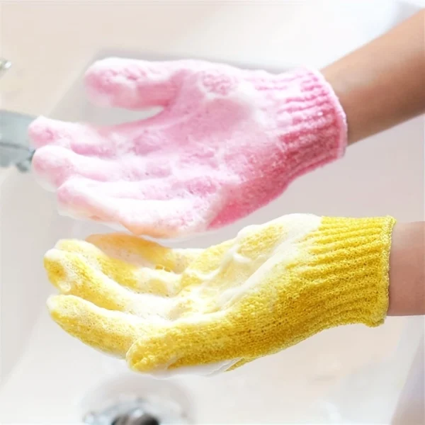 2-Pack Dual-Sided Exfoliating Bath Gloves