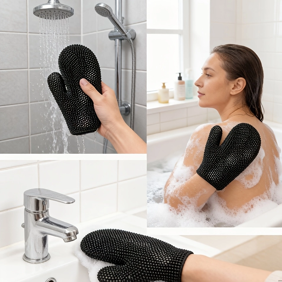 Spa Exfoliating Shower Gloves - Image 3