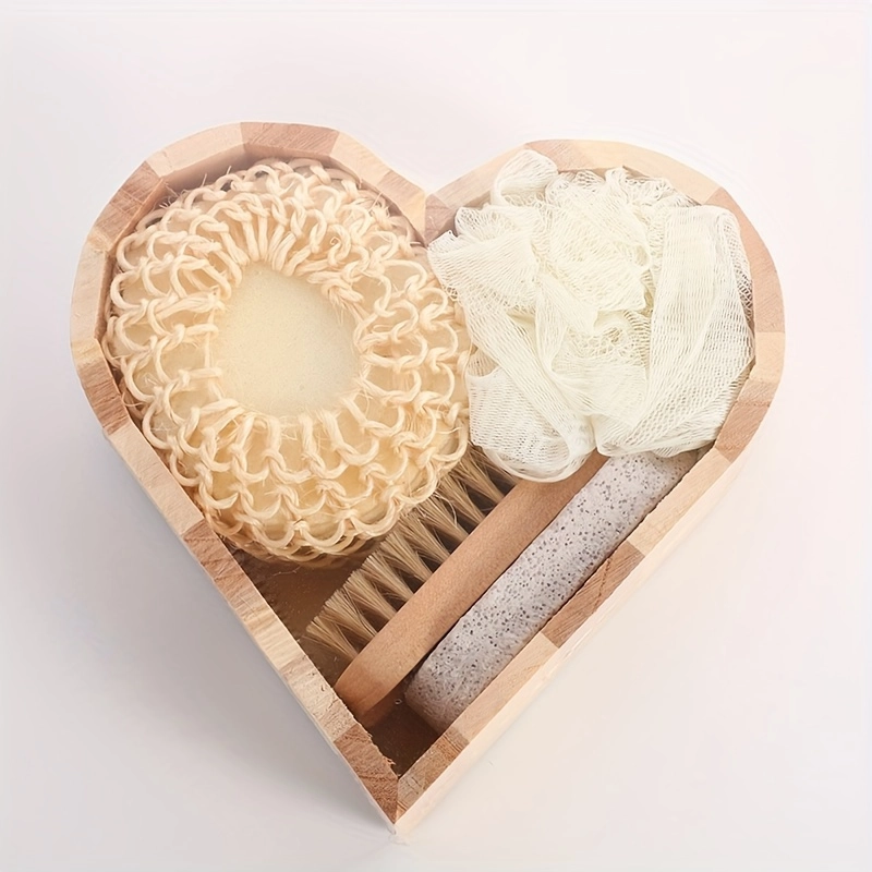 Heart Shaped Bath Sponge Set - Image 7