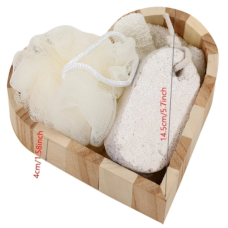 Heart Shaped Bath Sponge Set - Image 8