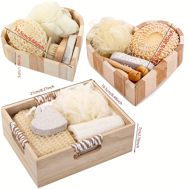 Heart Shaped Bath Sponge Set - Image 2