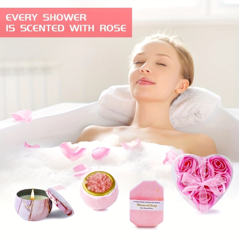 Rose Scented Bath Gift Set - Image 3