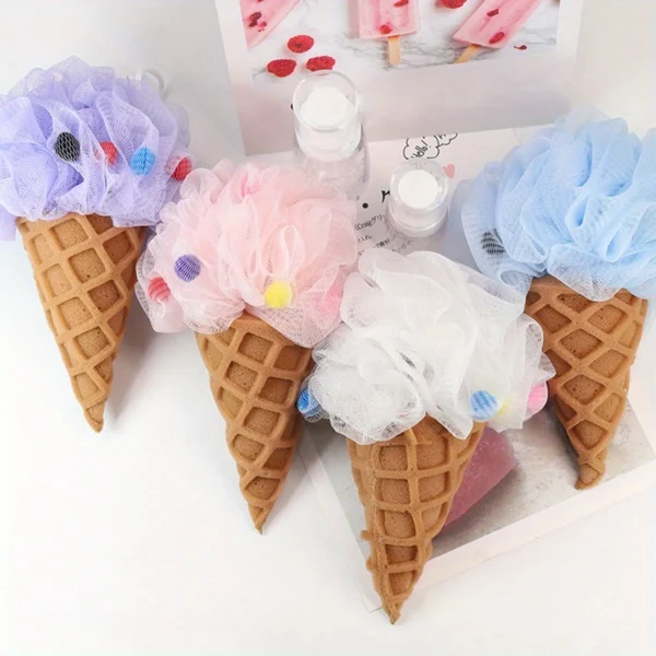 Cartoon Ice Cream Shower Sponge