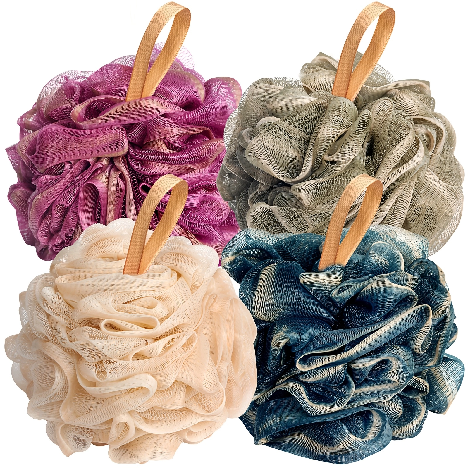 Soft Mesh Shower Puff Set - Image 5