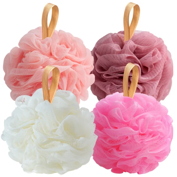 Soft Mesh Shower Puff Set