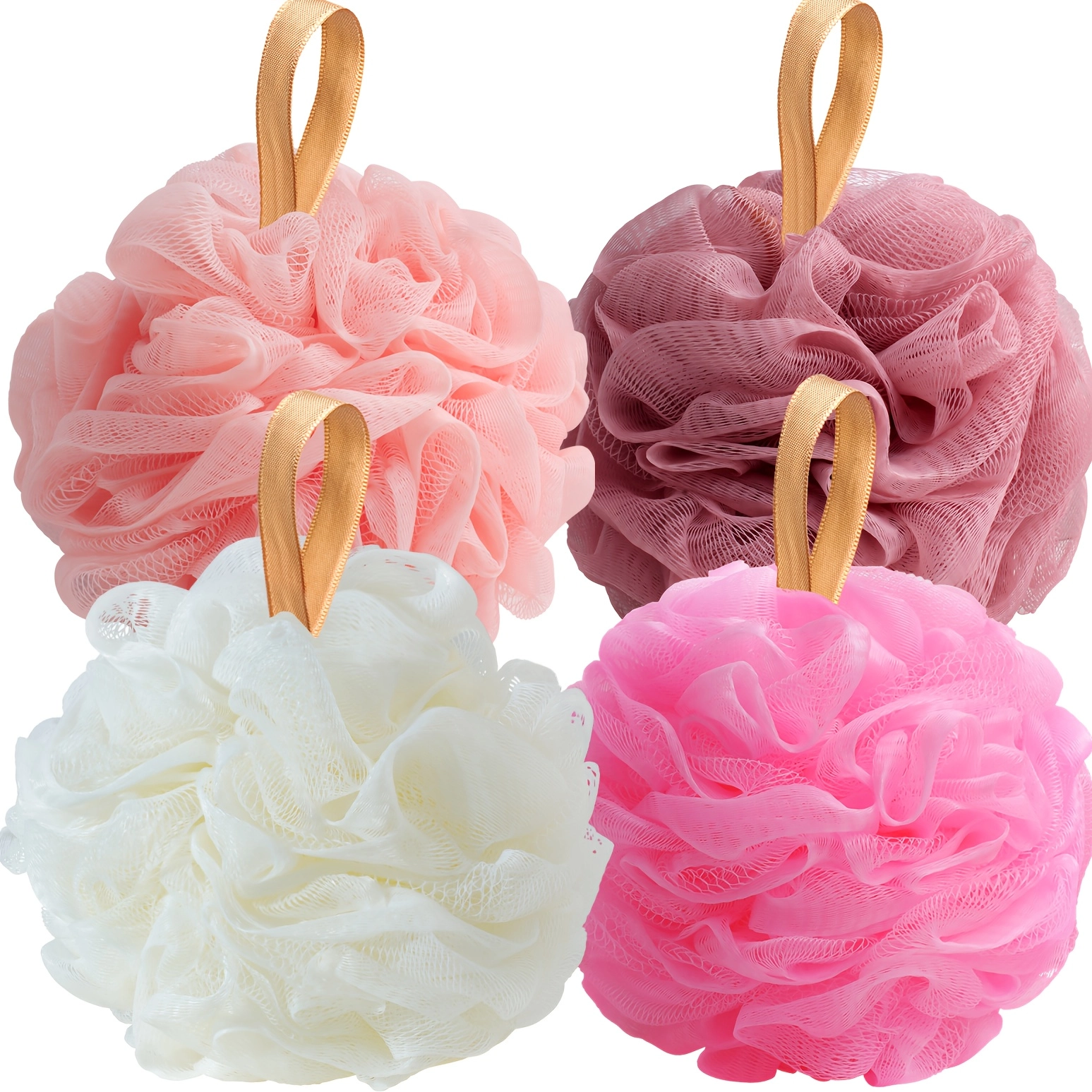 Soft Mesh Shower Puff Set - Image 3