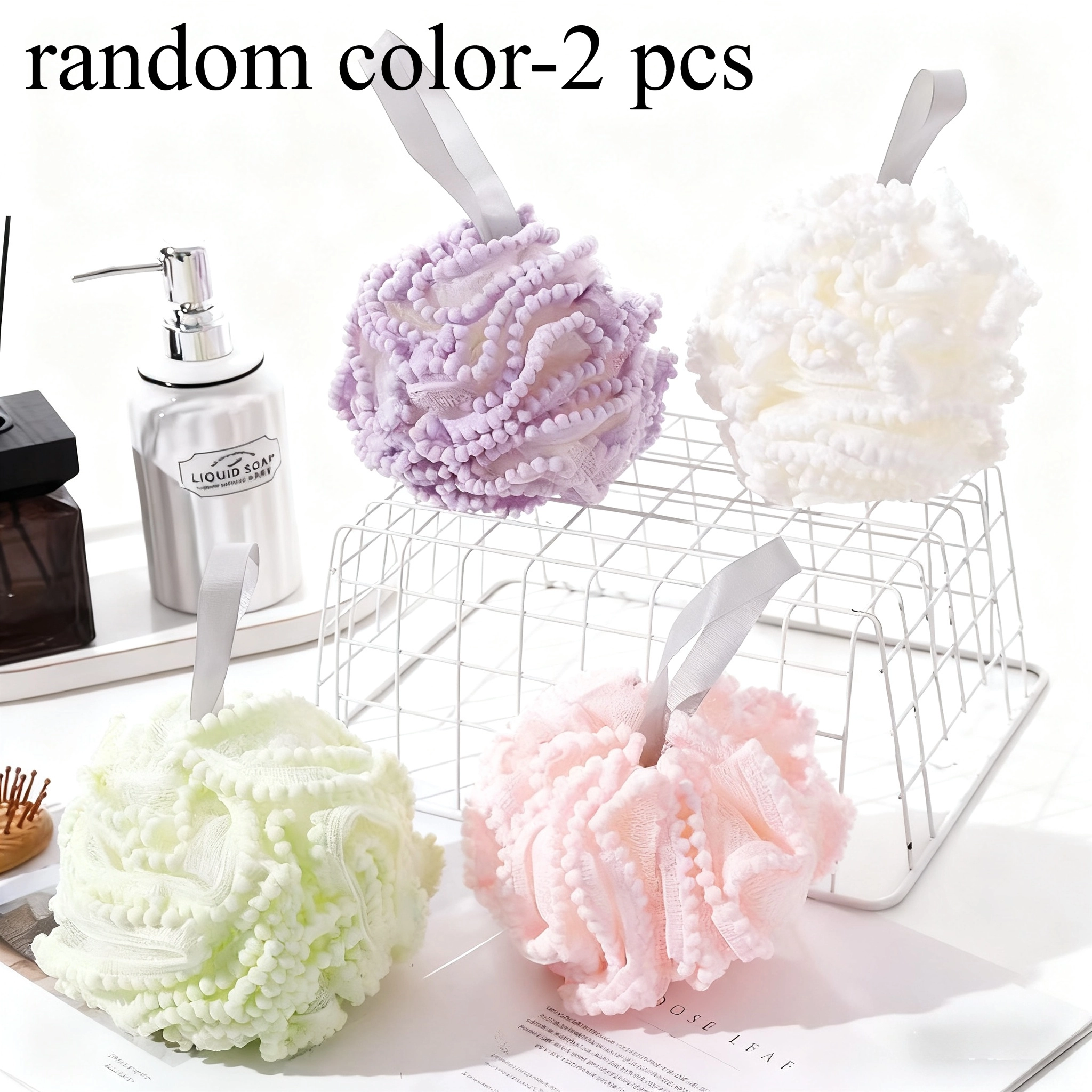 Cute Exfoliating Bath Sponge Set - Image 2