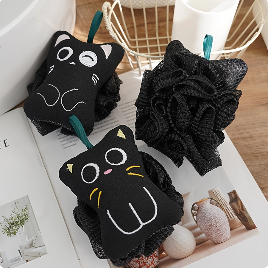 Cat Shaped Double-Sided Bath Sponge