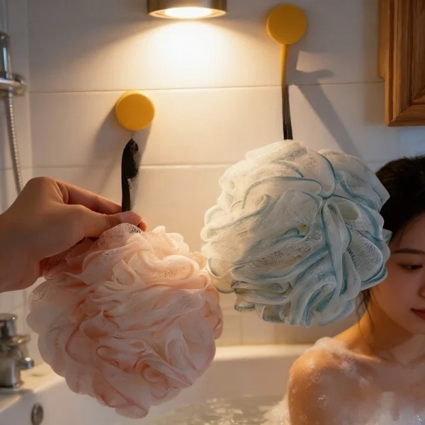 High-Density Mesh Shower Sponge