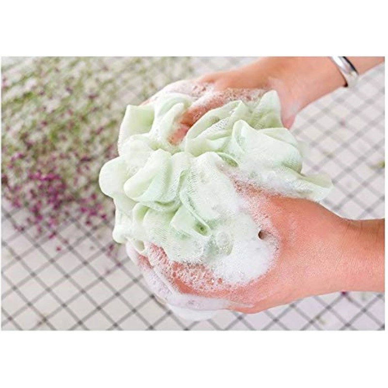 Cute Mesh Exfoliating Bath Sponge Set - Image 3