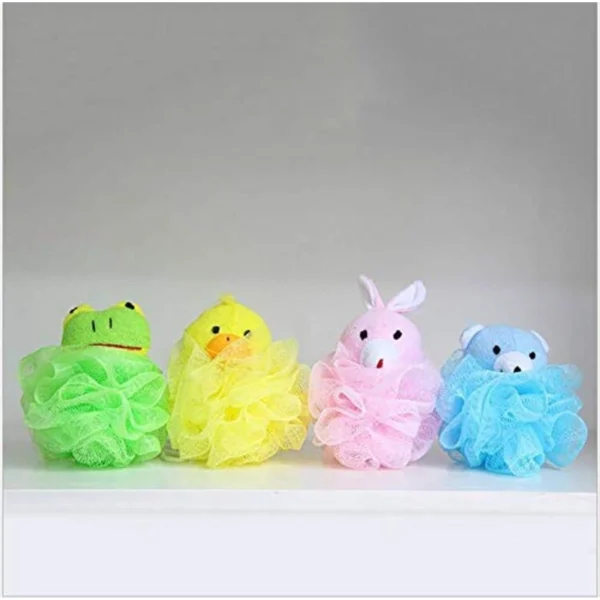Cute Mesh Exfoliating Bath Sponge Set