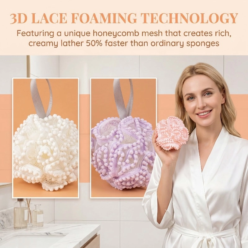 Soft Mesh Foaming Bath Sponge - Image 3