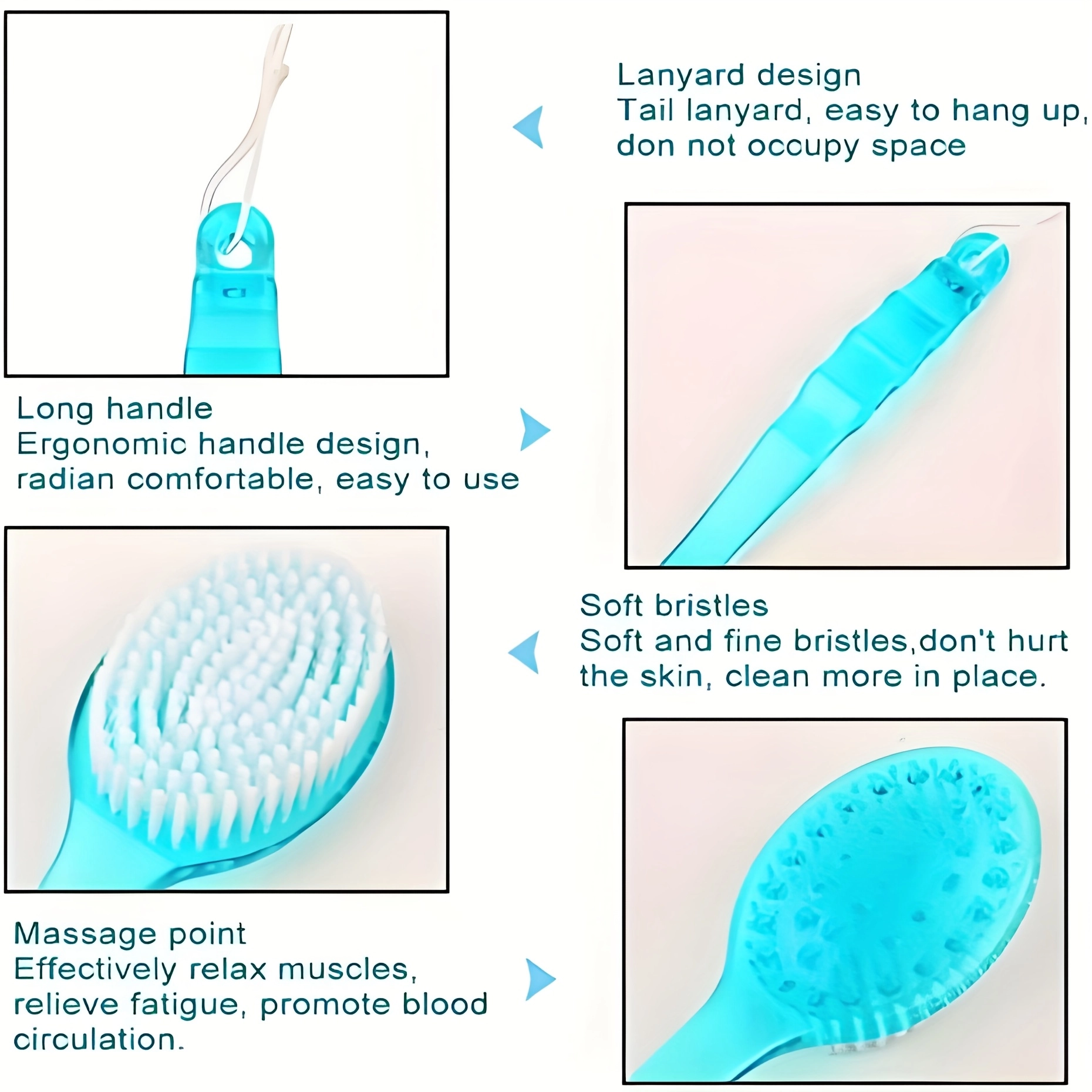 Acupressure Long Handle Bath Brush - Image 6