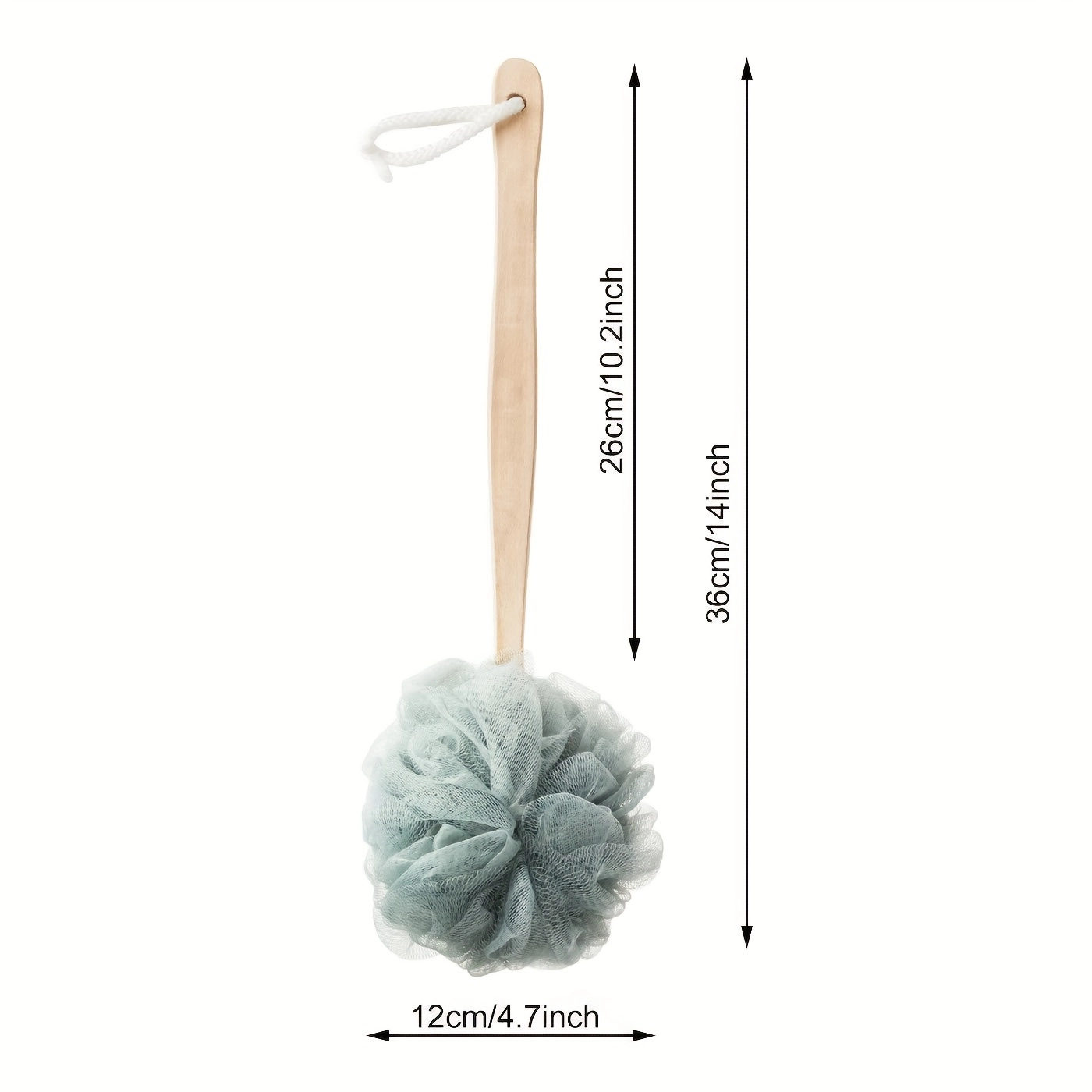 Long Handle Loofah Bath Sponge Set - Image 5